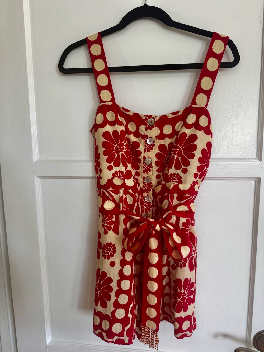 Farm Rio Red Palermo Sleeveless Romper